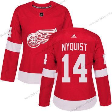 Adidas Naisten Detroit Red Wings #14 Gustav Nyquist Punainen Kotiottelupaita Aito Ommeltu NHL Paita