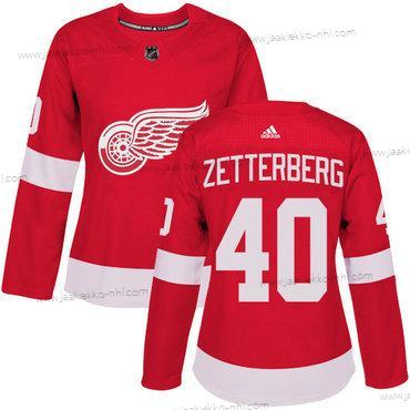 Adidas Naisten Detroit Red Wings #40 Henrik Zetterberg Punainen Kotiottelupaita Aito Ommeltu NHL Paita