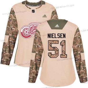 Adidas Naisten Detroit Red Wings #51 Frans Nielsen Maastokuvio Aito 2017 Veterans Day Ommeltu NHL Paita