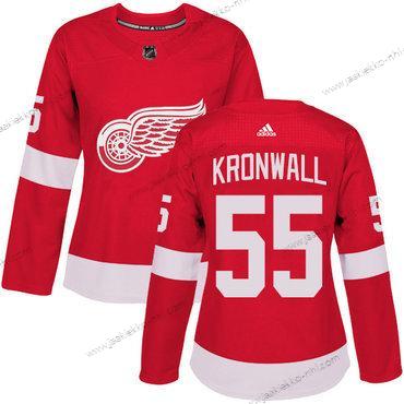 Adidas Naisten Detroit Red Wings #55 Niklas Kronwall Punainen Kotiottelupaita Aito Ommeltu NHL Paita