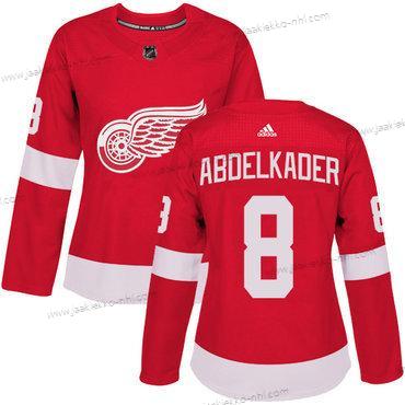 Adidas Naisten Detroit Red Wings #8 Justin Abdelkader Punainen Kotiottelupaita Aito Ommeltu NHL Paita