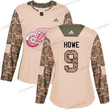 Adidas Naisten Detroit Red Wings #9 Gordie Howe Maastokuvio Aito 2017 Veterans Day Ommeltu NHL Paita