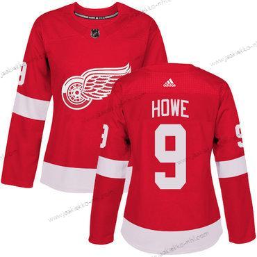 Adidas Naisten Detroit Red Wings #9 Gordie Howe Punainen Kotiottelupaita Aito Ommeltu NHL Paita