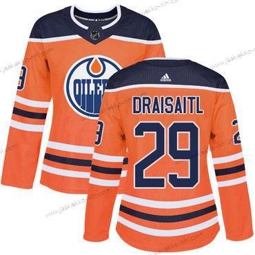 Adidas Naisten Edmonton Oilers #29 Leon Draisaitl Oranssi Kotiottelupaita Aito Ommeltu NHL Paita