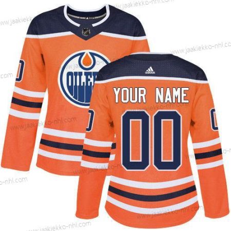 Adidas Naisten Edmonton Oilers Mukautettu Aito Oranssi Kotiottelupaita NHL Paita