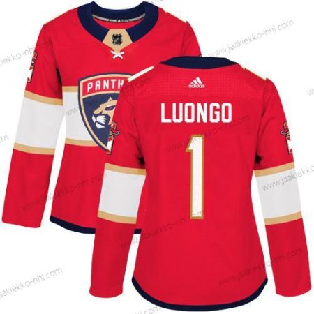 Adidas Naisten Florida Panthers #1 Roberto Luongo Punainen Kotiottelupaita Aito Ommeltu NHL Paita