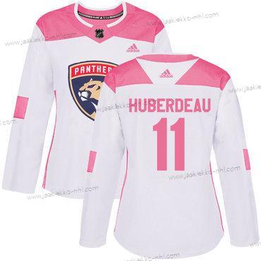 Adidas Naisten Florida Panthers #11 Jonathan Huberdeau Valkoinen Pinkki Aito Ommeltu NHL Paita