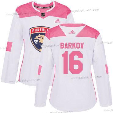 Adidas Naisten Florida Panthers #16 Aleksander Barkov Valkoinen Pinkki Aito Ommeltu NHL Paita