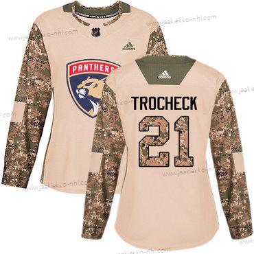 Adidas Naisten Florida Panthers #21 Vincent Trocheck Maastokuvio Aito 2017 Veterans Day Ommeltu NHL Paita