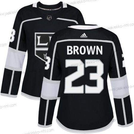 Adidas Naisten Los Angeles Kings #23 Dustin Brown Musta Kotiottelupaita Aito Ommeltu NHL Paita