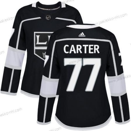 Adidas Naisten Los Angeles Kings #77 Jeff Carter Musta Kotiottelupaita Aito Ommeltu NHL Paita