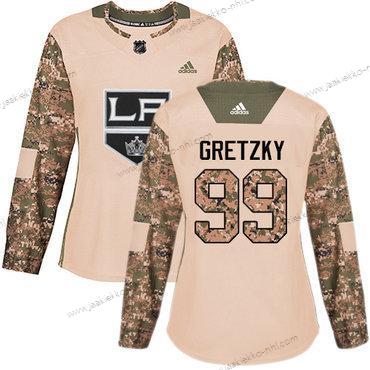 Adidas Naisten Los Angeles Kings #99 Wayne Gretzky Maastokuvio Aito 2017 Veterans Day Ommeltu NHL Paita