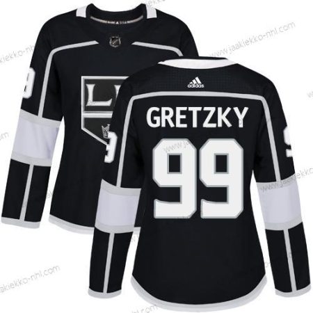 Adidas Naisten Los Angeles Kings #99 Wayne Gretzky Musta Kotiottelupaita Aito Ommeltu NHL Paita