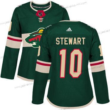 Adidas Naisten Minnesota Wild #10 Chris Stewart Vihreä Kotiottelupaita Aito Ommeltu NHL Paita