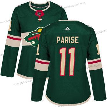 Adidas Naisten Minnesota Wild #11 Zach Parise Vihreä Kotiottelupaita Aito Ommeltu NHL Paita