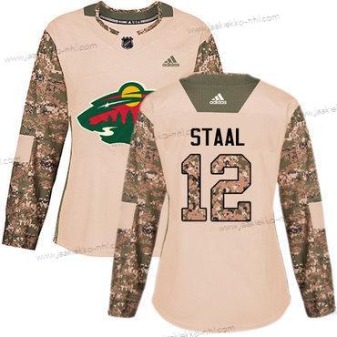 Adidas Naisten Minnesota Wild #12 Eric Staal Maastokuvio Aito 2017 Veterans Day Ommeltu NHL Paita