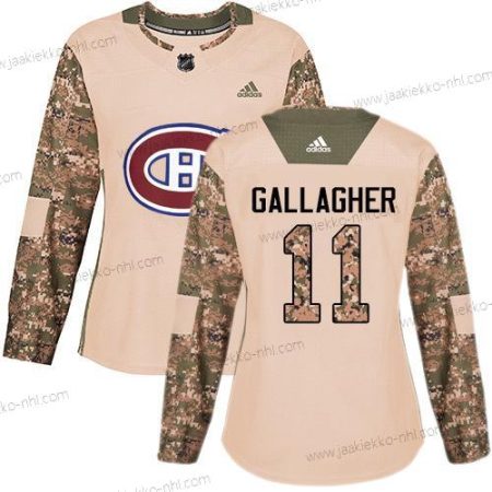 Adidas Naisten Montreal Canadiens #11 Brendan Gallagher Maastokuvio Aito 2017 Veterans Day Ommeltu NHL Paita