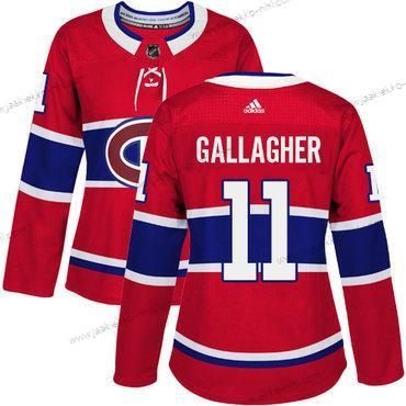 Adidas Naisten Montreal Canadiens #11 Brendan Gallagher Punainen Kotiottelupaita Aito Ommeltu NHL Paita