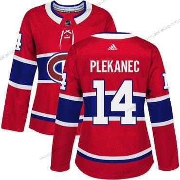 Adidas Naisten Montreal Canadiens #14 Tomas Plekanec Punainen Kotiottelupaita Aito Ommeltu NHL Paita