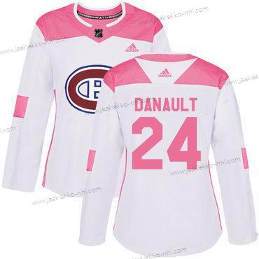 Adidas Naisten Montreal Canadiens #24 Phillip Danault Valkoinen Pinkki Aito Ommeltu NHL Paita