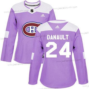 Adidas Naisten Montreal Canadiens #24 Phillip Danault Violetti Aito Taistelee syöpää vastaan Ommeltu NHL Paita