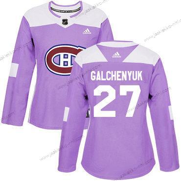 Adidas Naisten Montreal Canadiens #27 Alex Galchenyuk Violetti Aito Taistelee syöpää vastaan Ommeltu NHL Paita