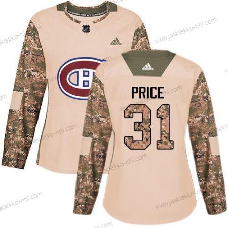 Adidas Naisten Montreal Canadiens #31 Carey Price Maastokuvio Aito 2017 Veterans Day Ommeltu NHL Paita