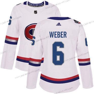 Adidas Naisten Montreal Canadiens #6 Shea Weber Valkoinen Aito 1917-2017 100th Klassinen Ommeltu NHL Paita