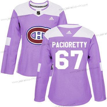 Adidas Naisten Montreal Canadiens #67 Max Pacioretty Violetti Aito Taistelee syöpää vastaan Ommeltu NHL Paita