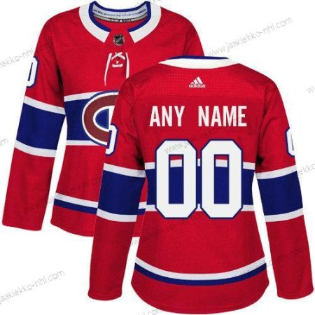 Adidas Naisten Montreal Canadiens Mukautettu Aito Punainen Kotiottelupaita NHL Paita