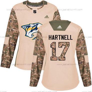 Adidas Naisten Nashville Predators #17 Scott Hartnell Maastokuvio Aito 2017 Veterans Day Ommeltu NHL Paita