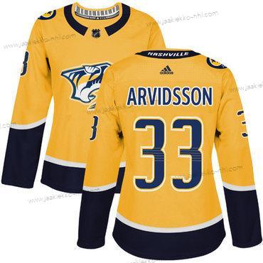 Adidas Naisten Nashville Predators #33 Viktor Arvidsson Keltainen Kotiottelupaita Aito Ommeltu NHL Paita