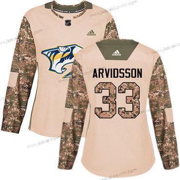 Adidas Naisten Nashville Predators #33 Viktor Arvidsson Maastokuvio Aito 2017 Veterans Day Ommeltu NHL Paita