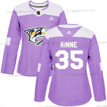 Adidas Naisten Nashville Predators #35 Pekka Rinne Violetti Aito Taistelee syöpää vastaan Ommeltu NHL Paita