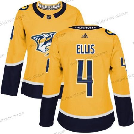 Adidas Naisten Nashville Predators #4 Ryan Ellis Keltainen Kotiottelupaita Aito Ommeltu NHL Paita