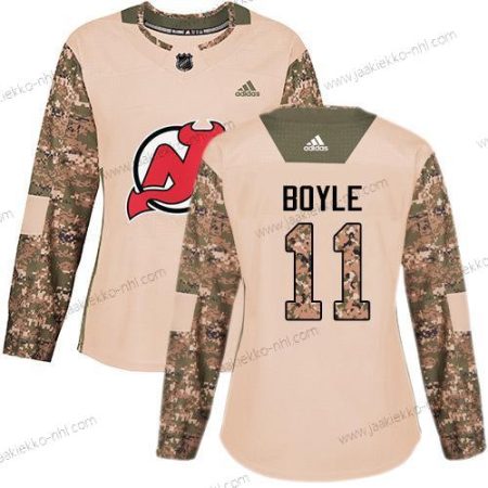 Adidas Naisten New Jersey Devils #11 Brian Boyle Maastokuvio Aito 2017 Veterans Day Ommeltu NHL Paita