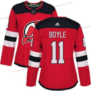 Adidas Naisten New Jersey Devils #11 Brian Boyle Punainen Kotiottelupaita Aito Ommeltu NHL Paita