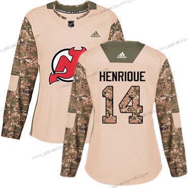 Adidas Naisten New Jersey Devils #14 Adam Henrique Maastokuvio Aito 2017 Veterans Day Ommeltu NHL Paita