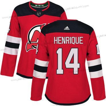 Adidas Naisten New Jersey Devils #14 Adam Henrique Punainen Kotiottelupaita Aito Ommeltu NHL Paita