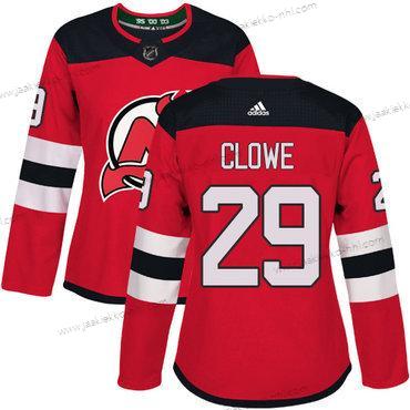 Adidas Naisten New Jersey Devils #29 Ryane Clowe Punainen Kotiottelupaita Aito Ommeltu NHL Paita