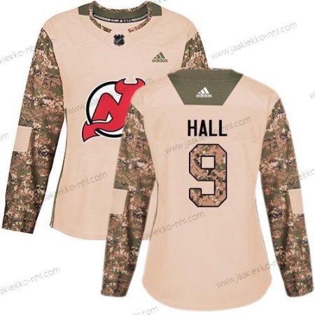 Adidas Naisten New Jersey Devils #9 Taylor Hall Maastokuvio Aito 2017 Veterans Day Ommeltu NHL Paita