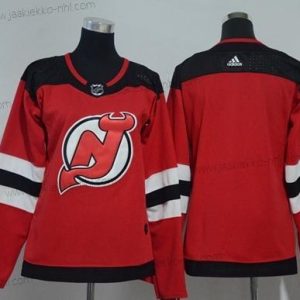 Adidas Naisten New Jersey Devils Tyhjä Punainen Kotiottelupaita Aito Ommeltu NHL Paita