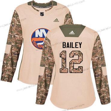 Adidas Naisten New York Islanders #12 Josh Bailey Maastokuvio Aito 2017 Veterans Day Ommeltu NHL Paita