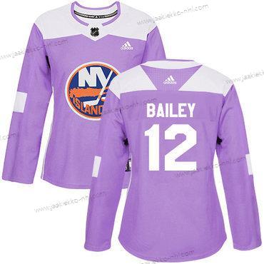 Adidas Naisten New York Islanders #12 Josh Bailey Violetti Aito Taistelee syöpää vastaan Ommeltu NHL Paita