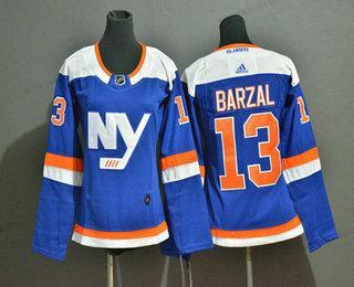 Adidas Naisten New York Islanders #13 Mathew Barzal New Sininen Kotiottelupaita 2019 Jääkiekko Ommeltu NHL Paita