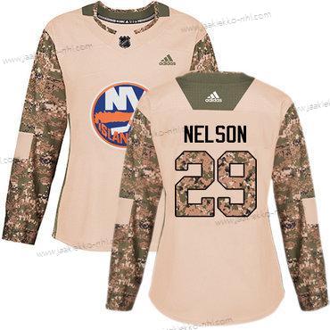 Adidas Naisten New York Islanders #29 Brock Nelson Maastokuvio Aito 2017 Veterans Day Ommeltu NHL Paita