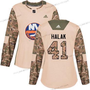 Adidas Naisten New York Islanders #41 Jaroslav Halak Maastokuvio Aito 2017 Veterans Day Ommeltu NHL Paita