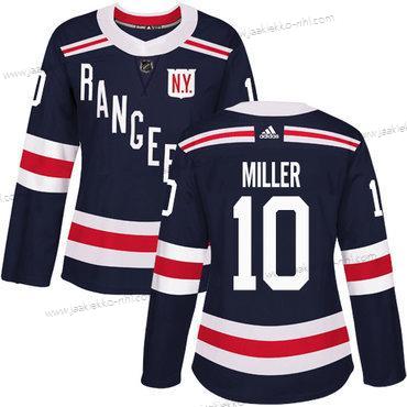 Adidas Naisten New York Rangers #10 J.T. Miller Laivastonsininen Sininen Aito 2018 Talvi Klassinen Ommeltu NHL Paita