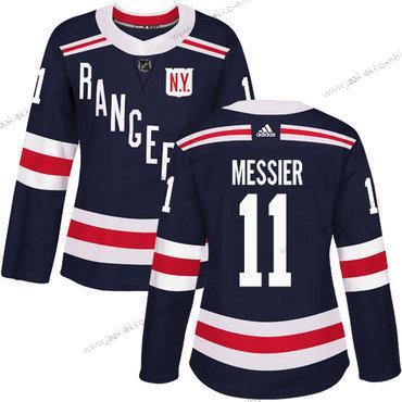 Adidas Naisten New York Rangers #11 Mark Messier Laivastonsininen Sininen Aito 2018 Talvi Klassinen Ommeltu NHL Paita