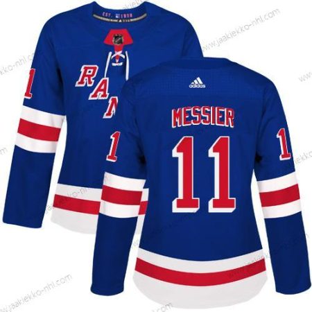 Adidas Naisten New York Rangers #11 Mark Messier Royal Sininen Kotiottelupaita Aito Ommeltu NHL Paita